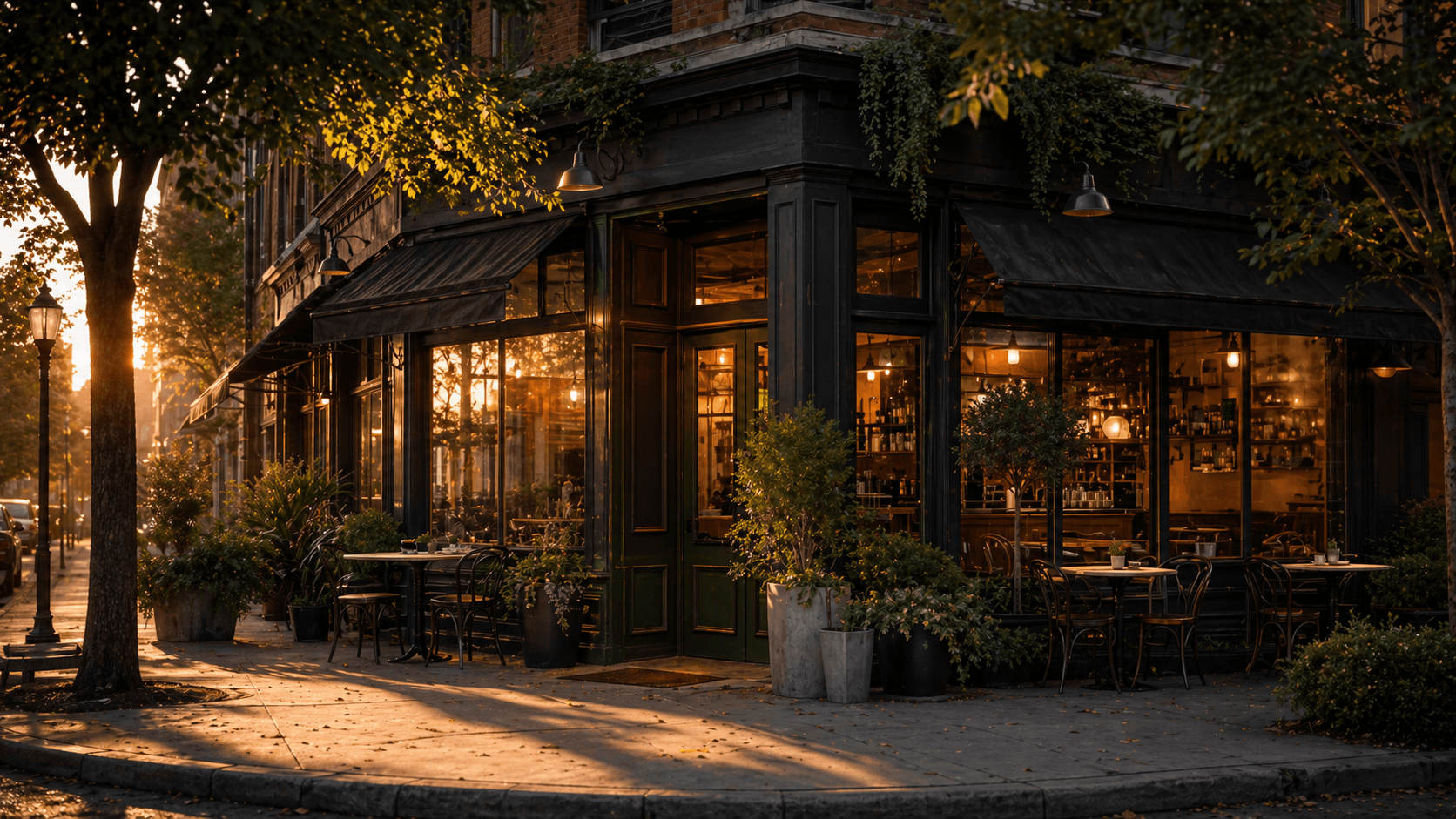 Ember and Oak cafe storefront