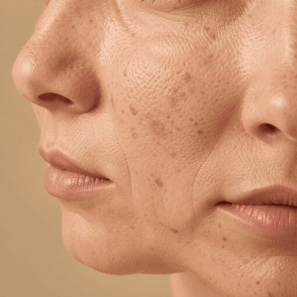 Uneven Tone illustrative skin detail